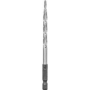 DEWALT DW2539 Drill Bit, 3/16 in Dia, 3-3/4 in OAL, Countersink, Spiral Flute, 2-Flute, 1/4 in Dia Shank, Hex Shank