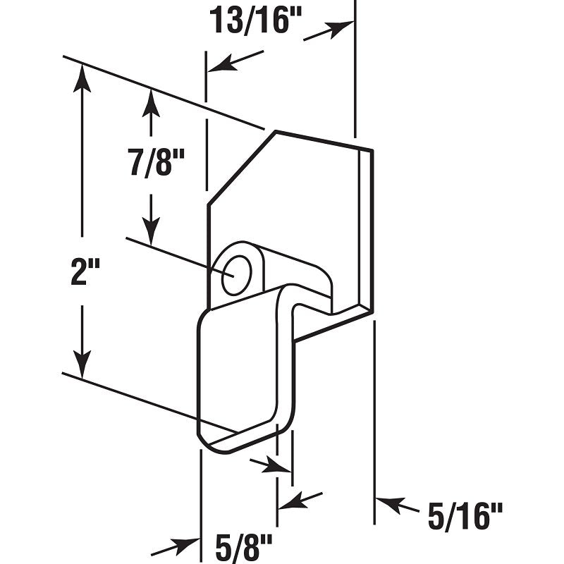 Prime-Line N 6558 Closet Door Bottom Guide, Plastic