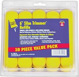Foampro 75RS-10 Trimmer Refill, 3/8 in Thick Nap, 6 in L, Foam Cover, 10/PK