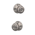Schlage Georgian Satin Nickel Entry Door Knob 1-3/4 in.
