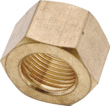 Anderson Metals 730061-08 Nut, 1/2 in Dia, Compression, Brass