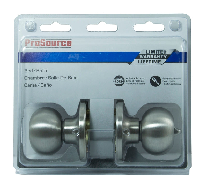 ProSource T9610BRA4V Privacy Lockset, Ball Design, Stainless Steel