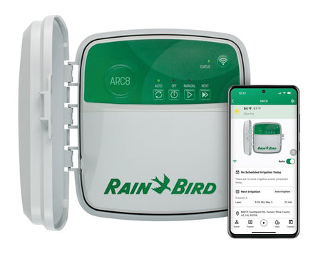 Rain Bird ARC8 App-Based Residential Controller, 120 VAC at 60 Hz Input, 0.68 a at 24 VAC Nominal, 1 a at 24 VAC Maximum