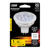 Feit Electric BPFTD/930CA LED Bulb, Track/Recessed, MR11 Lamp, 20 W Equivalent, GU4 Lamp Base, Dimmable, Clear