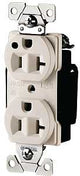 Eaton Wiring Devices AH8300W Duplex Receptacle, Brass, White, 2-Pole, 20 A, 125 V, Back, Side Wiring, NEMA: 5-20R