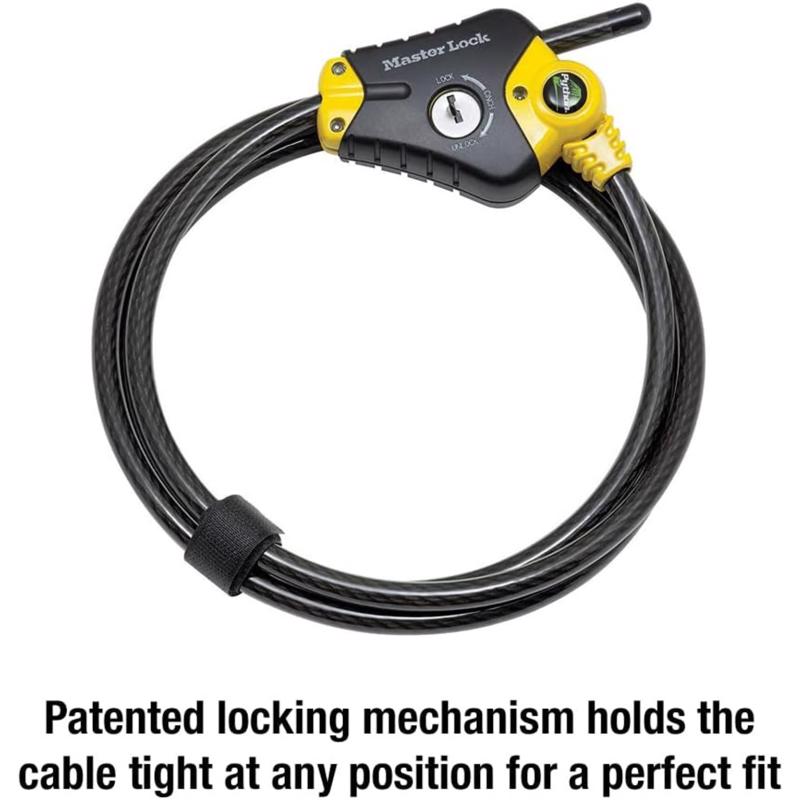 Master Lock Python 3/8 in. D X 72 in. L Vinyl Coated Steel Locking Cab ...