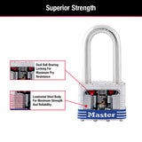 Master Lock 3-3/16 in. H X 1-9/16 in. W Laminated Steel Double Locking Exterior Padlock