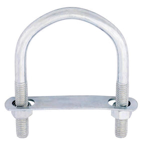 Hampton 3/8 in. X 2-1/2 in. W X 3-5/8 in. L Coarse Zinc-Plated Steel U-Bolt, Pack of 10