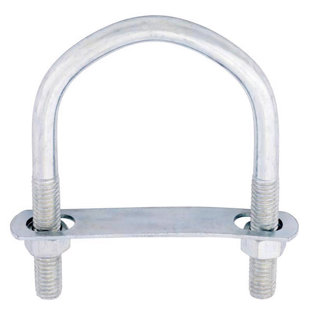 Hampton 3/8 in. X 2-1/2 in. W X 3-5/8 in. L Coarse Zinc-Plated Steel U-Bolt, Pack of 10