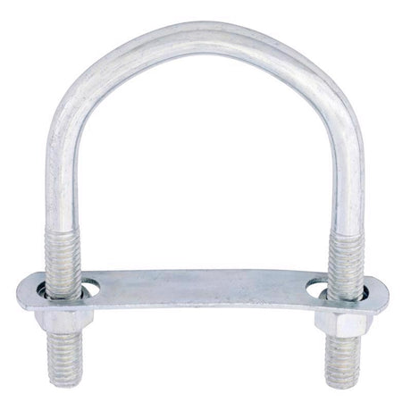 Hampton 3/8 in. X 3 in. W X 4-1/8 in. L Coarse Zinc-Plated Steel U-Bolt, Pack of 10