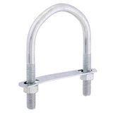 Hampton 3/8 in. X 3 in. W X 4-1/8 in. L Coarse Zinc-Plated Steel U-Bolt, Pack of 10