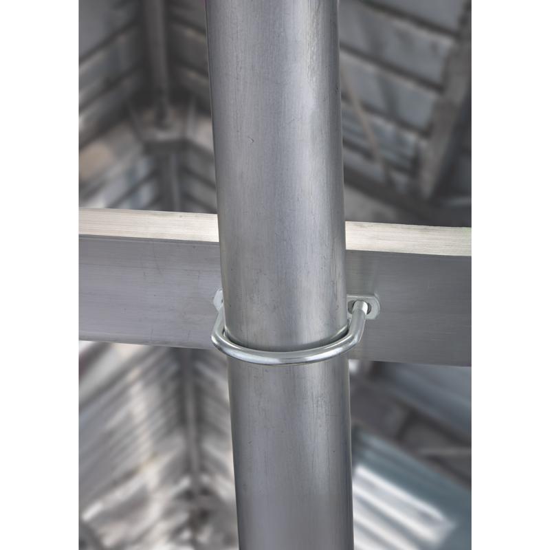 Hampton 3/8 in. X 3 in. W X 4-1/8 in. L Coarse Zinc-Plated Steel U-Bolt, Pack of 10