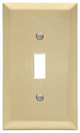 Amerelle 163TSB Wallplate, 4-11/16 in L, 2-7/8 in W, 1 -Gang, Steel, Satin Brass, Pack of 4