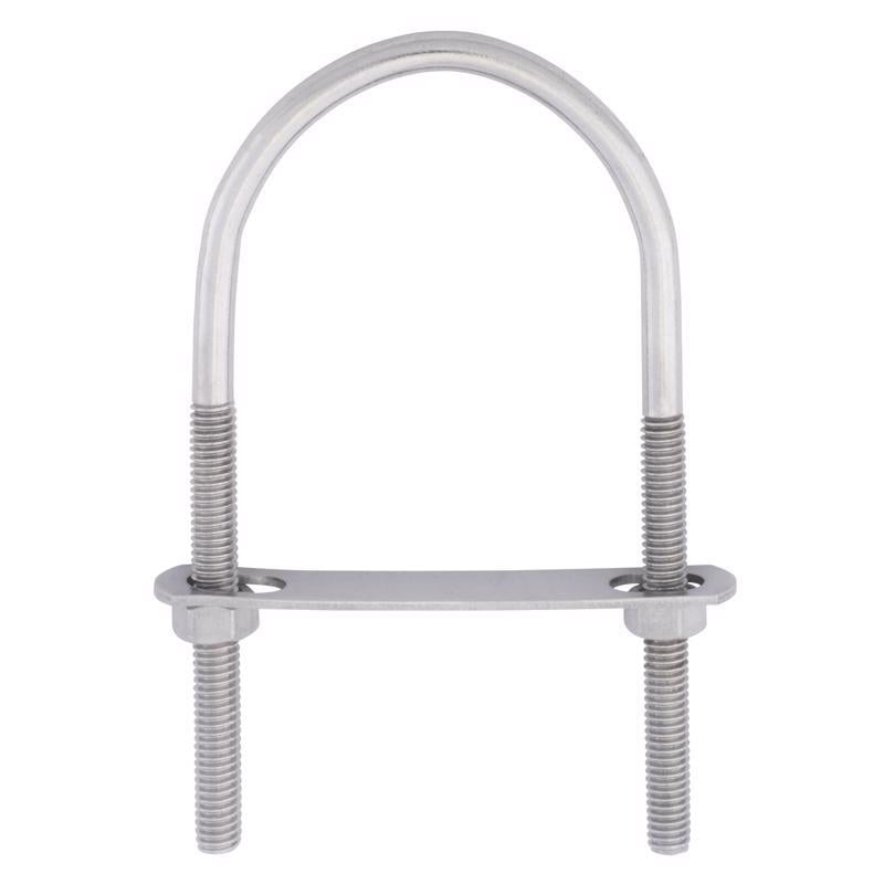 Hampton 5/16 in. X 2-1/2 in. W X 5-3/16 in. L Coarse Stainless Steel U-Bolt, Pack of 5