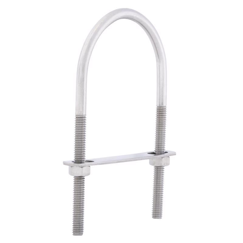Hampton 5/16 in. X 2-1/2 in. W X 5-3/16 in. L Coarse Stainless Steel U-Bolt, Pack of 5