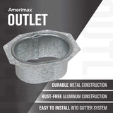 Amerimax 1.5 in. H X 3 in. W X 2 in. L Metallic Aluminum C Downspout Outlet