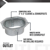 Amerimax 1.5 in. H X 3 in. W X 2 in. L Metallic Aluminum C Downspout Outlet
