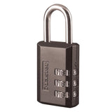 Master Lock 1-3/16 in. W Steel 3-Dial Combination Luggage Lock
