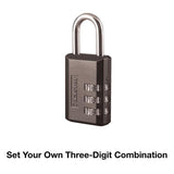 Master Lock 1-3/16 in. W Steel 3-Dial Combination Luggage Lock