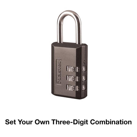 Master Lock 1-3/16 in. W Steel 3-Dial Combination Luggage Lock