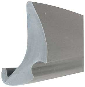 Make-2-Fit P 7777 Glass Glazing Spline, 0.19 in W, 0.47 in Thick, 200 ft L, Vinyl, Gray