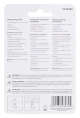 Landscapers Select GB0073L Ceiling Hook, 2-1/2 in L, Zinc Alloy, Antique Brass, Antique Brass, Wall