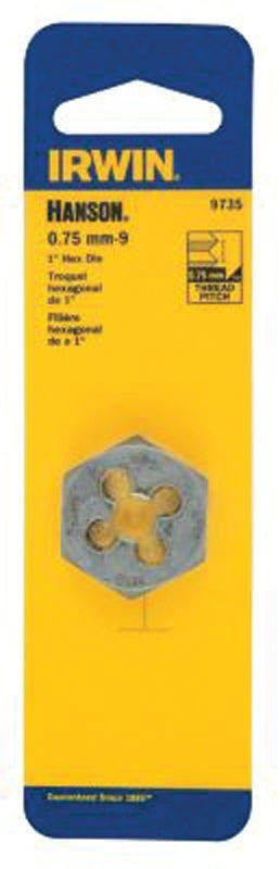 Irwin Hanson 9734 Metric Die, M8-1.25 Thread, Fine Thread, Right Hand Thread, HCS