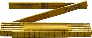 Crescent Lufkin Red End Series T656N Folding Rule, 0 to 72 in, SAE Graduation, Wood, White