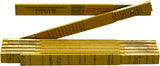 Crescent Lufkin Red End Series T656N Folding Rule, 0 to 72 in, SAE Graduation, Wood, White