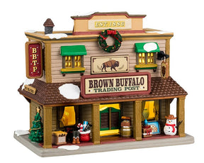 LIC LTD 45230 Brown Buffalo Trading Post, Vail Village, Porcelain, Pack of 4