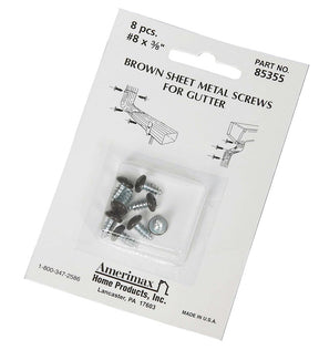 Amerimax 8 Sizes X 3/8 in. L Phillips/Slotted Round Head Sheet Metal Screws 8 pk