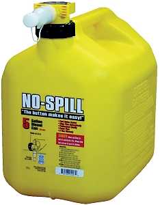 No-Spill 1467 Diesel Can, 5 gal, Plastic, Yellow