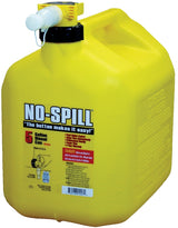 No-Spill 1467 Diesel Can, 5 gal, Plastic, Yellow