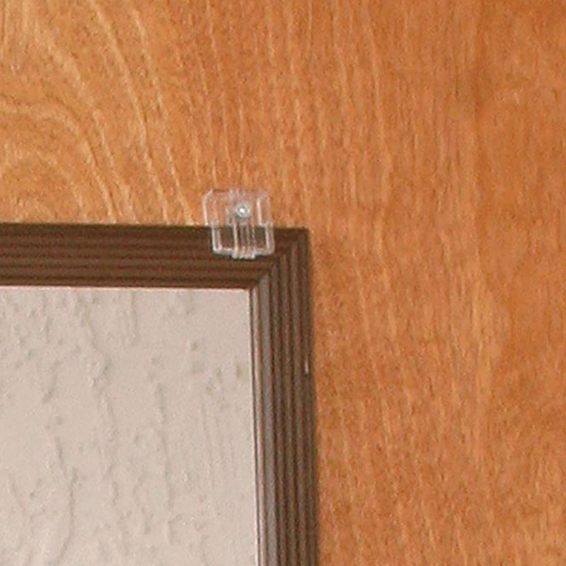HILLMAN Plastic Coated Heavy Duty Mirror Holder Kit 20 lb 4 pk, Pack of 10