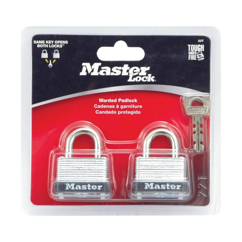 Master Lock 15/16 in. H X 13/16 in. W X 1-1/2 in. L Steel Warded Locking Warded Padlock