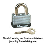 Master Lock 15/16 in. H X 13/16 in. W X 1-1/2 in. L Steel Warded Locking Warded Padlock
