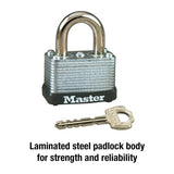 Master Lock 15/16 in. H X 13/16 in. W X 1-1/2 in. L Steel Warded Locking Warded Padlock