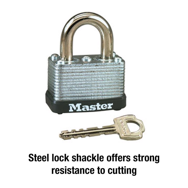 Master Lock 15/16 in. H X 13/16 in. W X 1-1/2 in. L Steel Warded Locking Warded Padlock