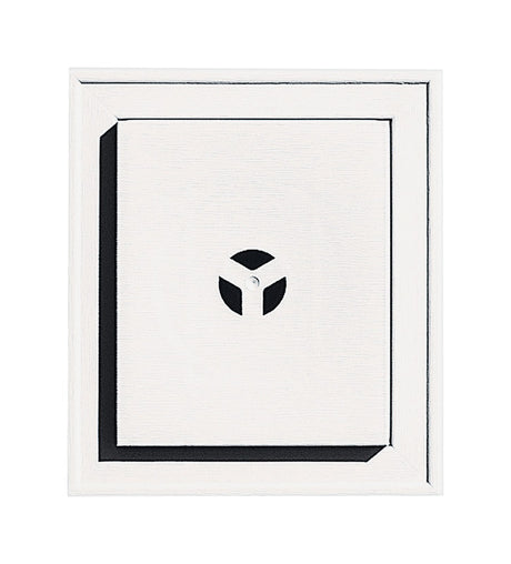 Builders Edge 12-1/8 in. H X 8 in. W X 1-5/8 in. L Prefinished White Vinyl Mounting Block