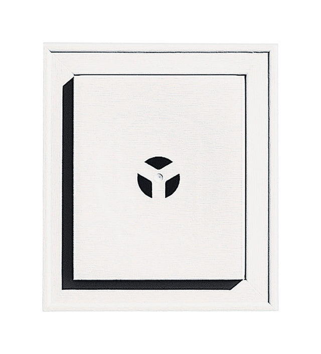 Builders Edge 12-1/8 in. H X 8 in. W X 1-5/8 in. L Prefinished White Vinyl Mounting Block