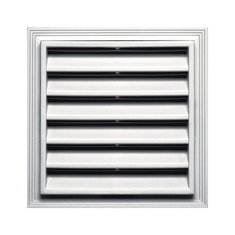 Builders Edge 12 in. W X 12 in. L Wood Grain White Plastic Wall Vent