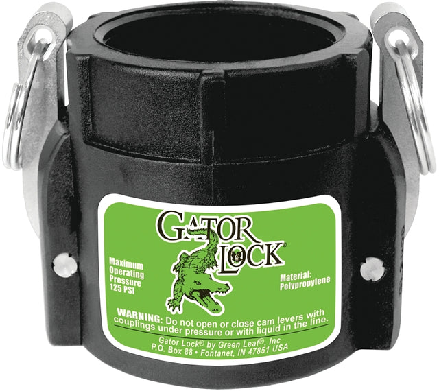 Green Leaf D Series 150D/GLP150DNL Cam Lever Coupling, 1-1/2 in, Female x FNPT, Glass Filled Polypropylene