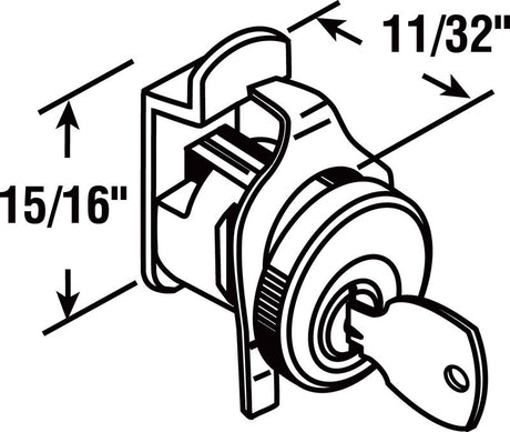 Prime-Line Brushed Nickel Steel Clockwise Mailbox Lock For Florence 2