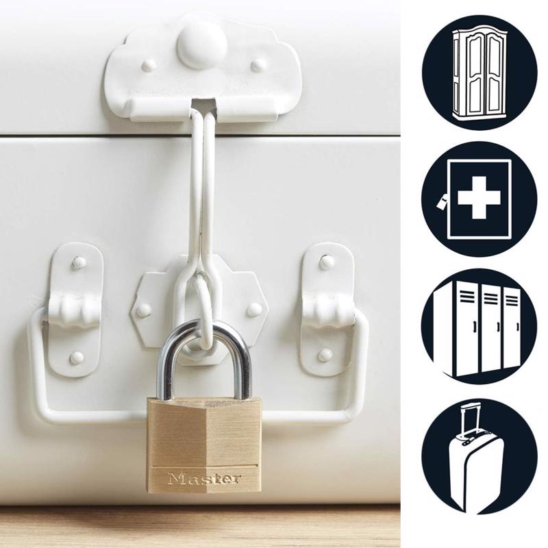Master Lock 1-1/4 in. H X 5/16 in. W X 1-9/16 in. L Brass 4-Pin Cylinder Exterior Padlock