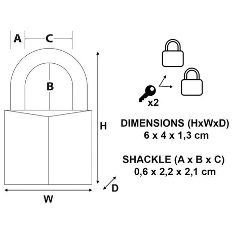 Master Lock 1-1/4 in. H X 5/16 in. W X 1-9/16 in. L Brass 4-Pin Cylinder Exterior Padlock