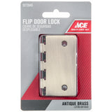 Ace Antique Brass Steel Door Flip Lock 1 pk, Pack of 5