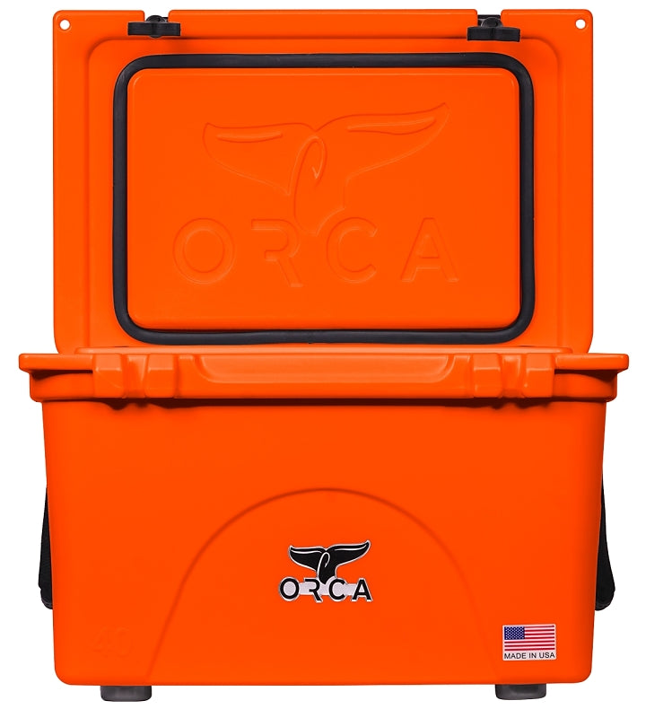 Orca ORCBZO040 Cooler, 40 qt Cooler, Blaze Orange, Up to 10 days Ice Retention