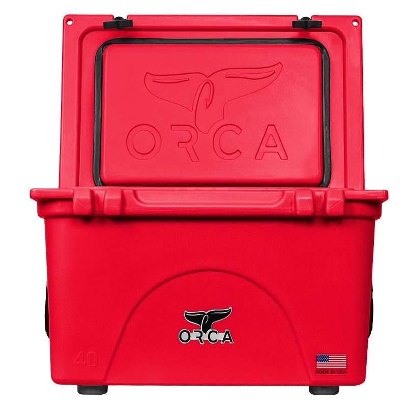 Orca ORCRE040 Cooler, 40 qt Cooler, Red, Up to 10 days Ice Retention