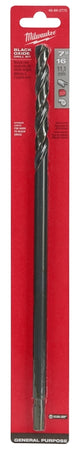 Milwaukee 48-89-2775 Drill Bit, 7/16 in Dia, 12 in OAL, Parabolic Flute, 1/4 in Dia Shank, 3-Flat Shank, Pack of 3