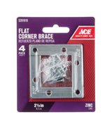 Ace 2-1/2 in. H X 3.75 in. W X 2-1/2 in. D Zinc Flat Corner Brace, Pack of 5